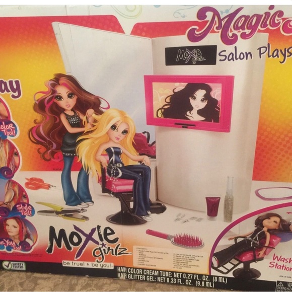 Magic Hair Salon Playset NIB Plus 2 Dolls Gently played with